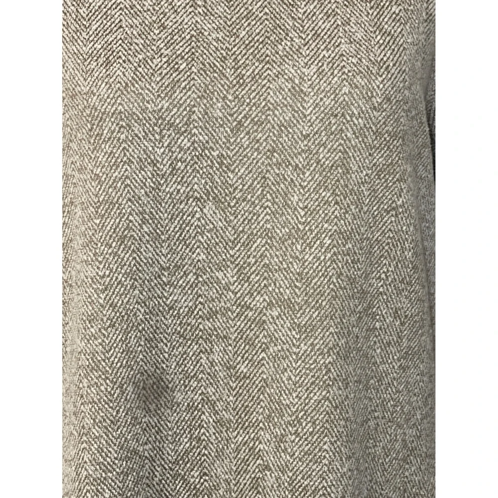 J. Jill Herringbone Shift Dress M Petite Brown Tweed 3/4‎ Sleeve Mod Academic